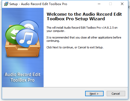 Audio  Record  Edit  Toolbox  Pro